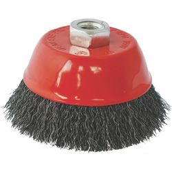 Wire Cup Brush Crimped Plain 100mmxm14 Blister